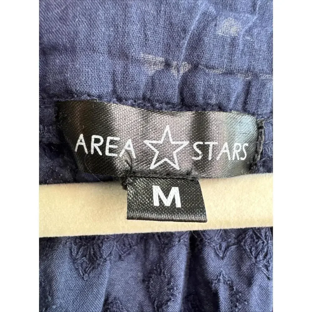 Area Stars Blue Mirabella Eyelet Dress Size M with Tear and Discoloration - Picture 5 of 6